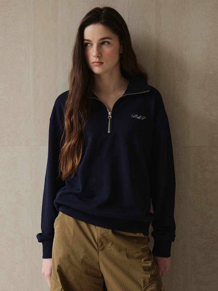 Half-Zip Sweatshirt_Navy