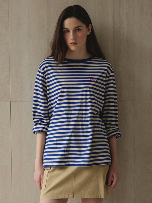 Striped T-Shirt_Royal Blue