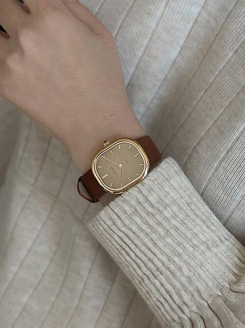 Louise-Gold/Vintage Gold (unisex) (Brown leather)