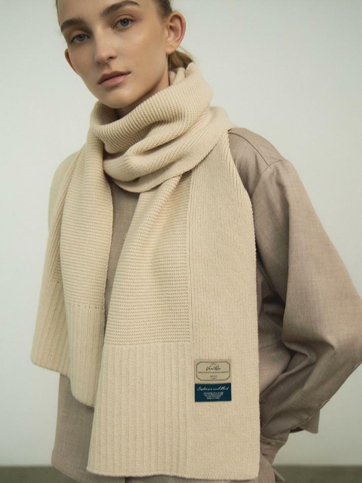 Cashmere Wool Blend Muffler (3 Colors)