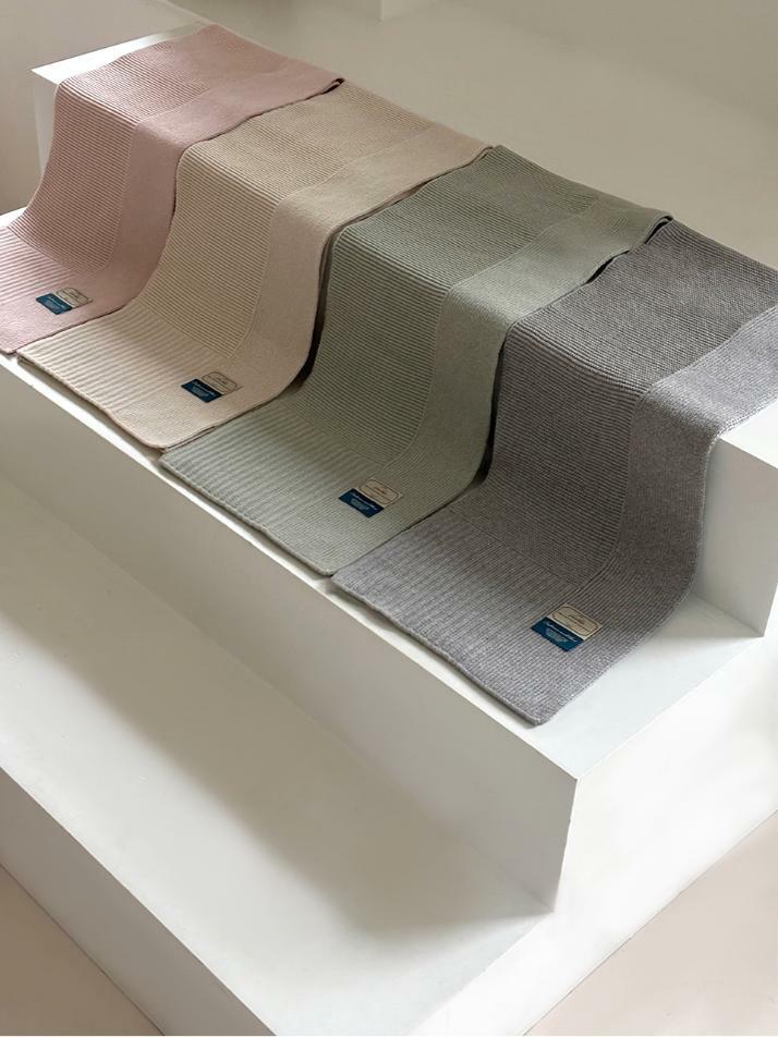 Cashmere Wool Blend Muffler (3 Colors)