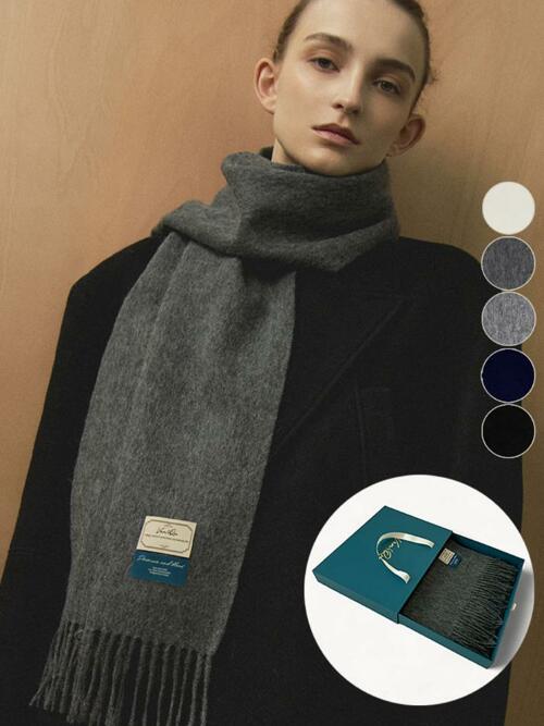 Soft Lambswool 100 Fringe Muffler (5 Colors)