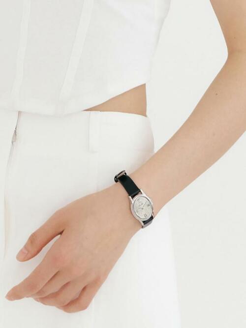 Gem-Silver/Taupe (Black leather)