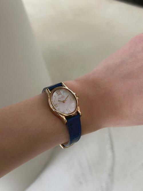 Gem-Rosegold/Opal (Navy leather)