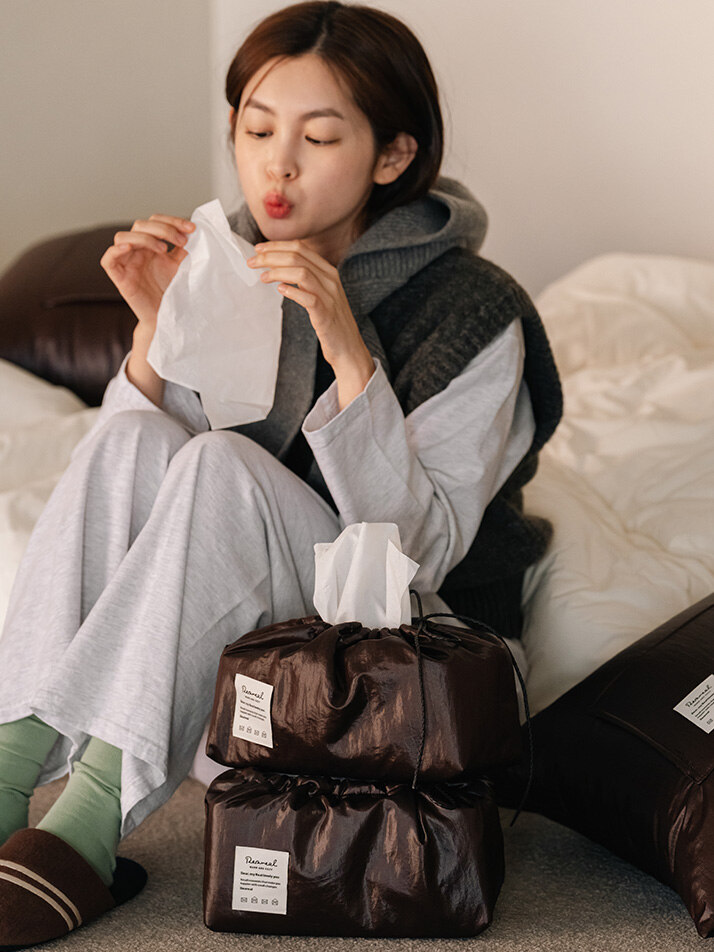 디어리얼 스트링 티슈케이스 각티슈형_무지