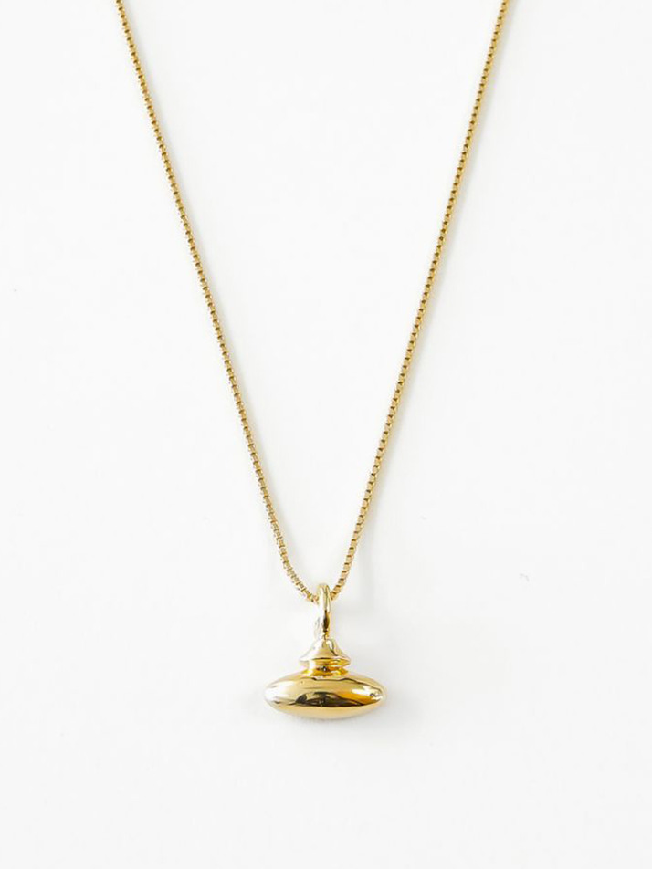 ROUNDED CAP NECKLACE_GOLD