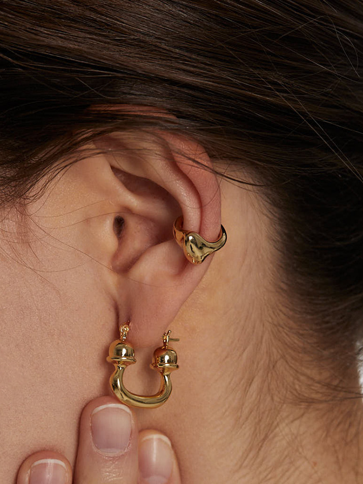 ROUNDED CAP EAR-CUFF_GOLD