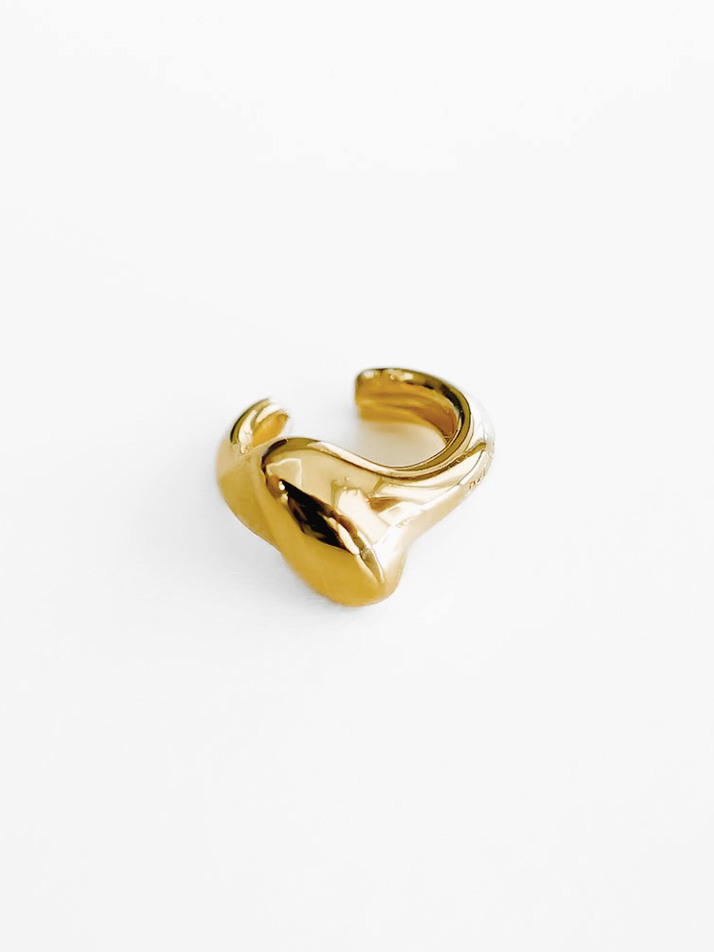 ROUNDED CAP EAR-CUFF_GOLD