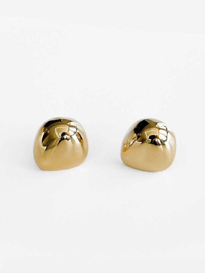 ROUNDED CAP EARRING_GOLD