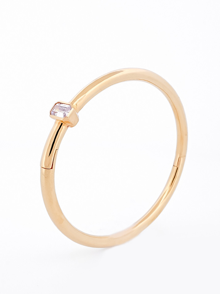 SHINY LID BANGLE WHITE GOLD
