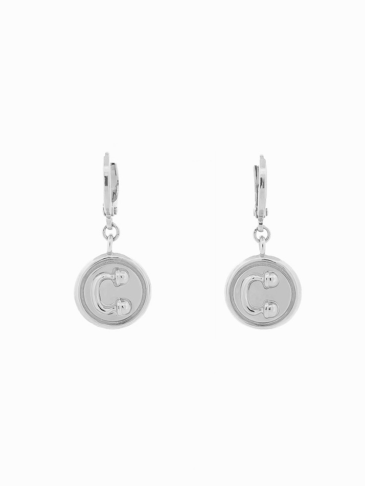 IC COIN EARRING SILVER