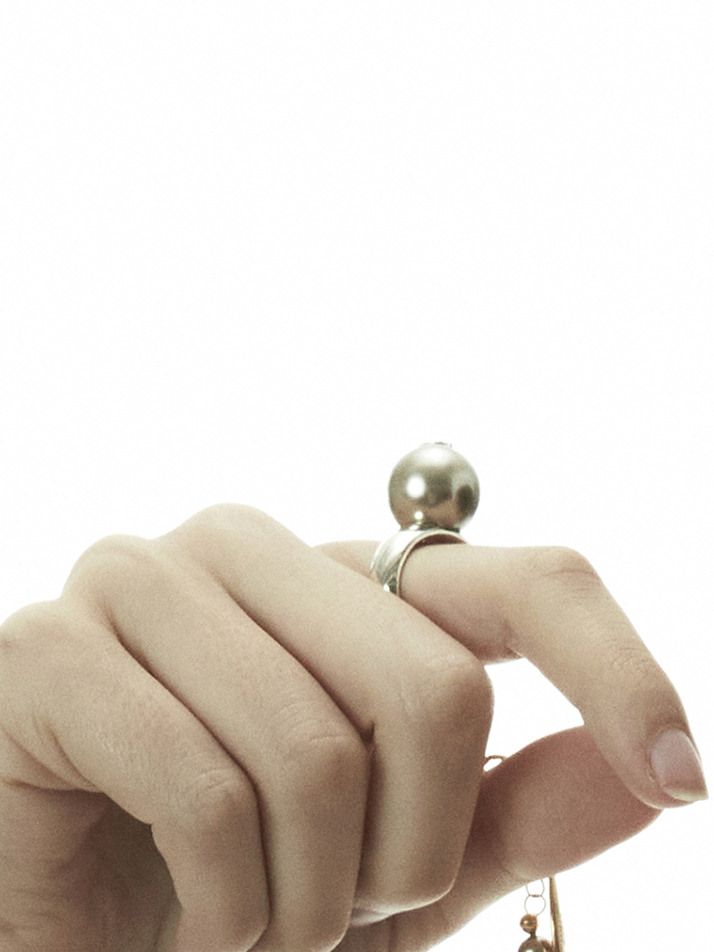 IC PEARL RING_SILVER