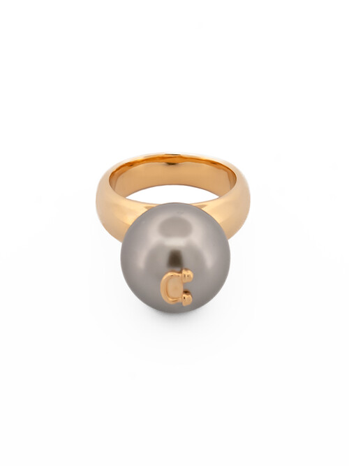 IC PEARL RING_GOLD