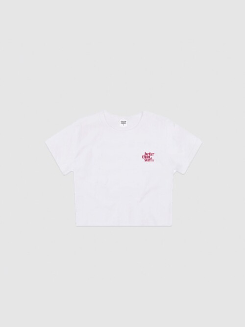 SMILE LOGO CROP TEE - VIVA MAGENTA 스마일로고 크롭 티 - 비바 마젠타