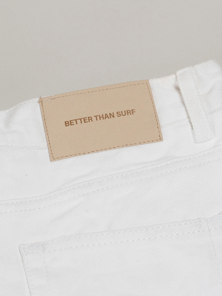 DENIM SKIRT PANTS - WHITE