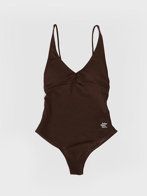 TAN ONE-PIECE - CHOCO