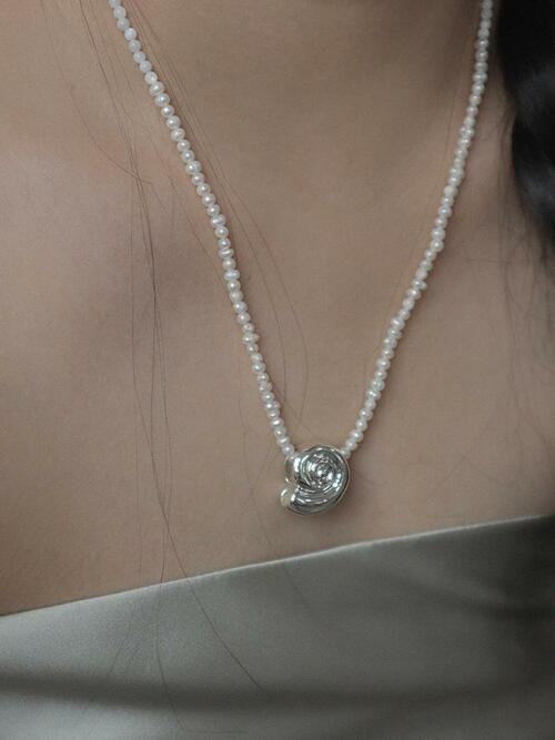 Oceanic Shell Pearl Necklace