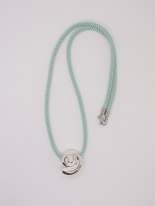 Oceanic Shell String Necklace_Mint