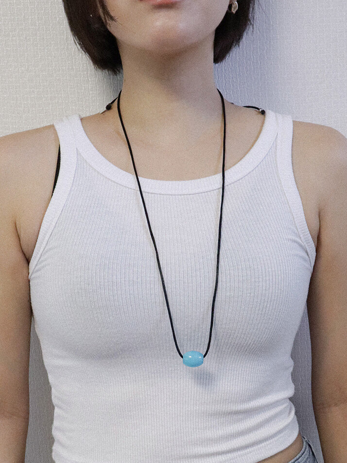 Bottle Stone Necklace_Blue