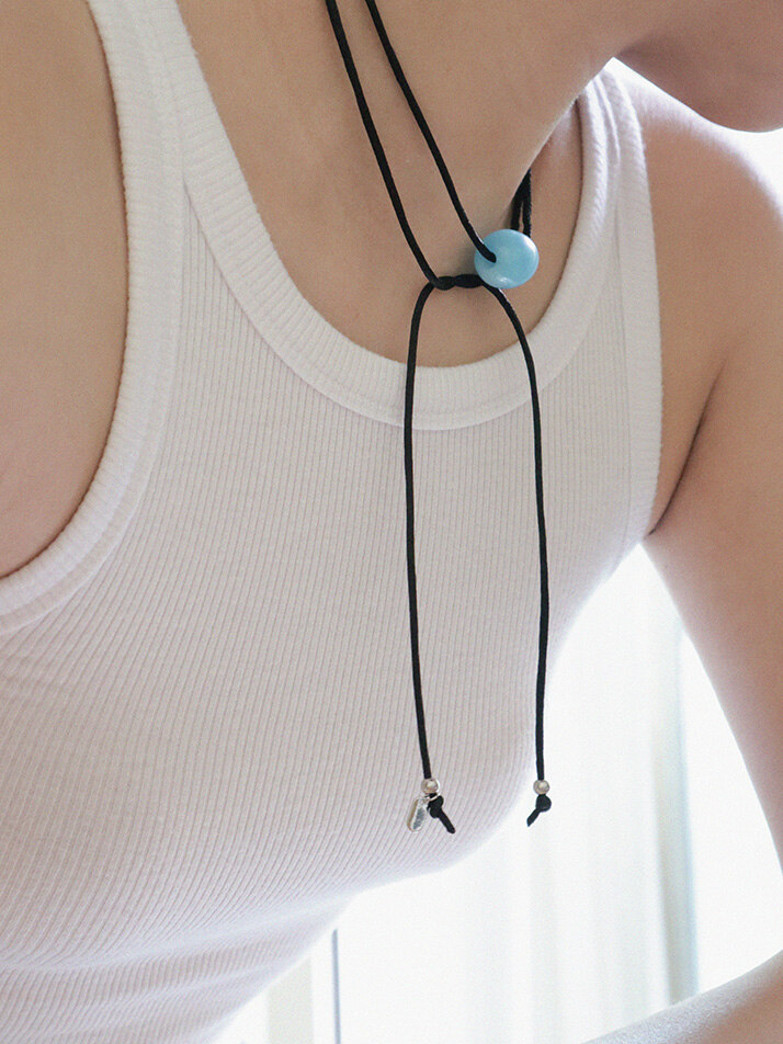 Bottle Stone Necklace_Blue