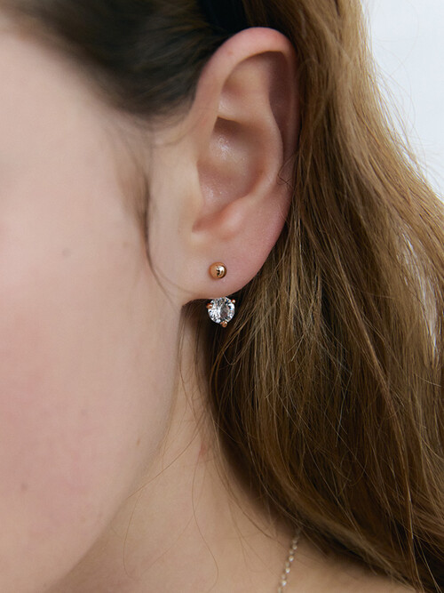 Crystal Two-way Earring_Gold