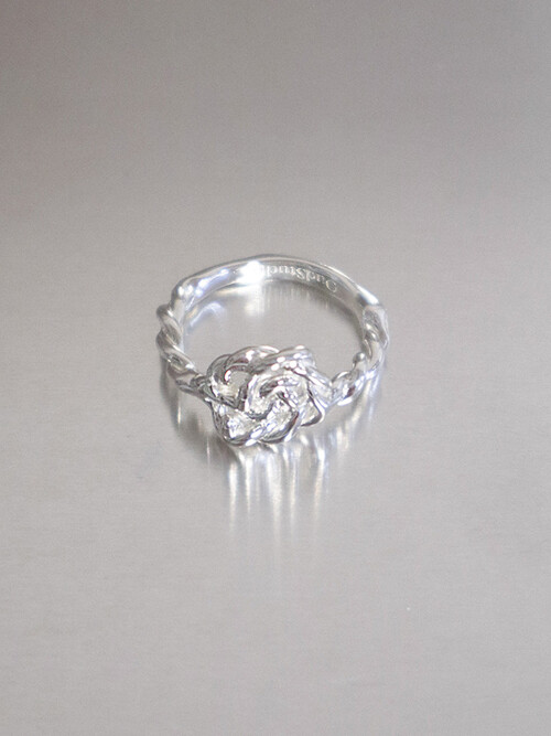 Braid Rose Ring_Silver