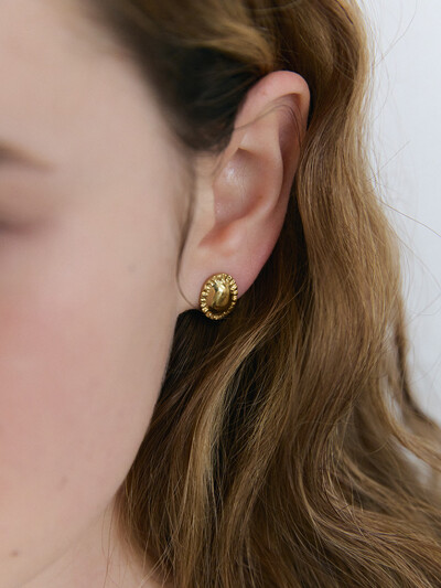 Mini Pleats Earring_Gold