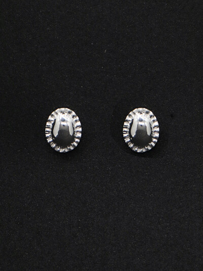 Mini Pleats Earring_Silver