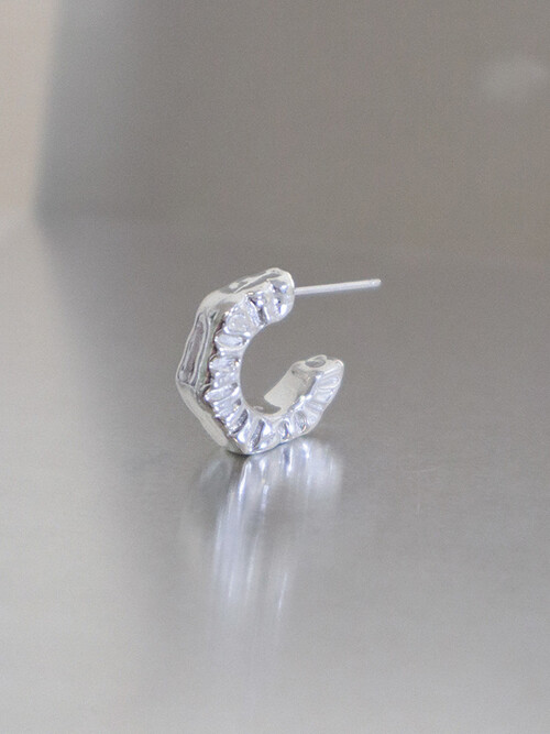 Pleats Earring_Silver