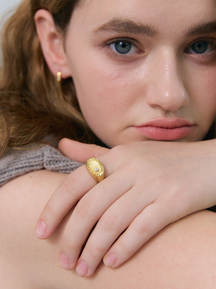 Pleats Ring_Gold