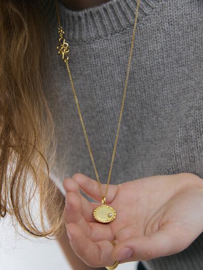 Pleats Necklace_Gold