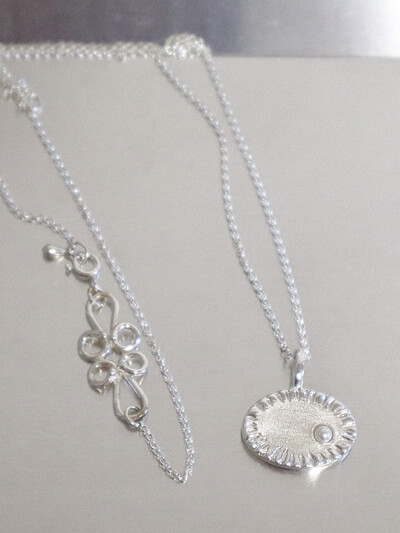 Pleats Necklace_Silver