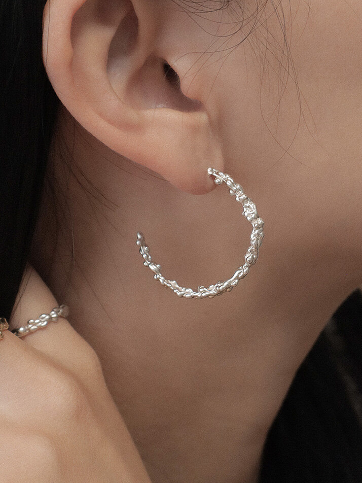 Melting Hoop Earring