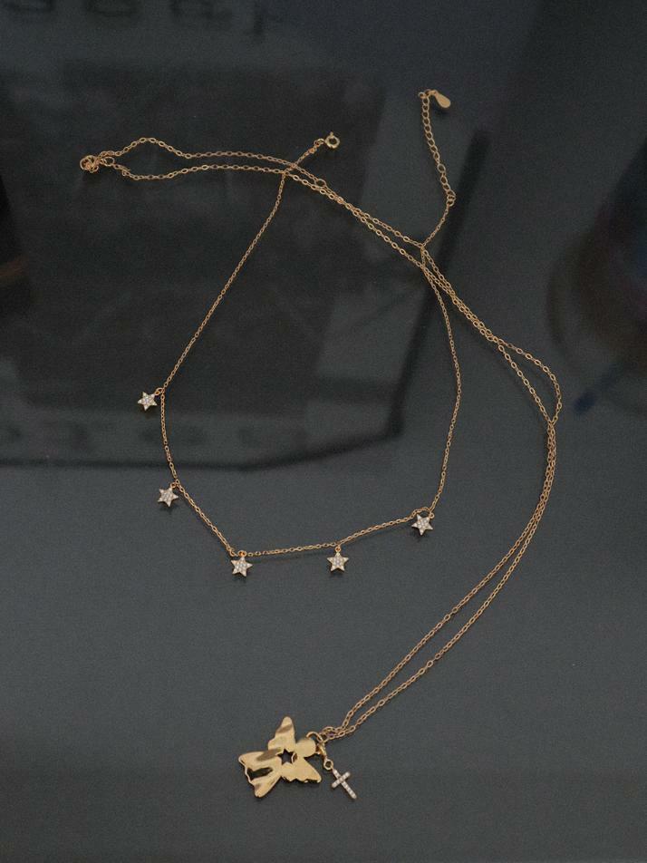 Angel Ornament Necklace_Gold
