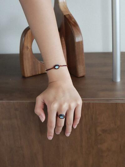 Bohemian Beads Bracelet_Brown, Blue