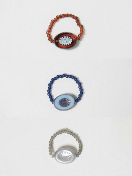 Bohemian Beads Ring_Brown, Blue