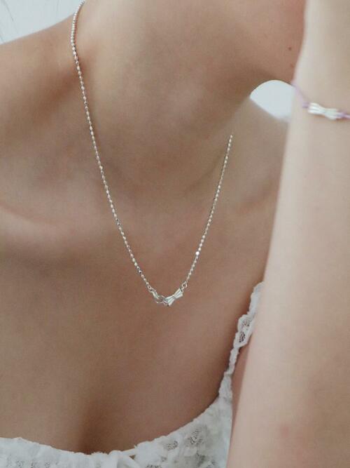 Glow Dot Bow Necklace