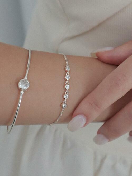 Round Cubic Chain Bracelet