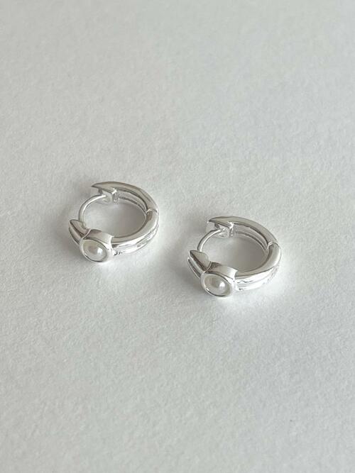 Mini Classy One-touch Earring_Silver