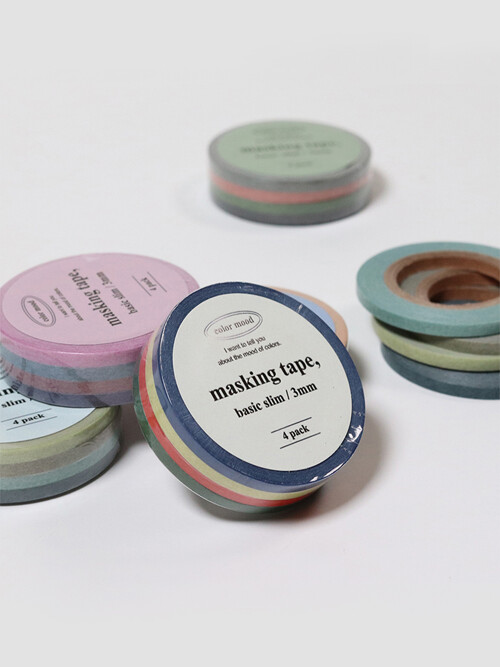 Color Mood Masking Tape (4개 세트)