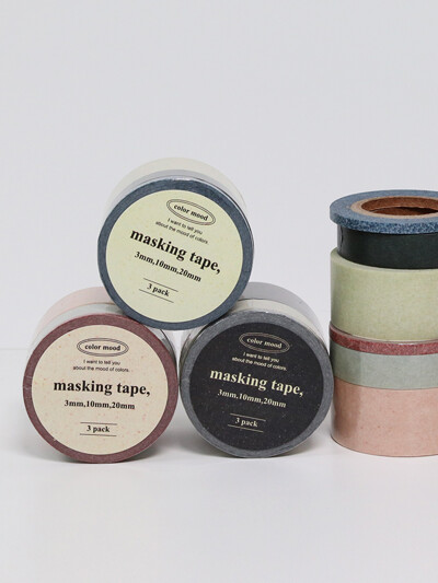 Color Mood Masking Tape (3개 세트)