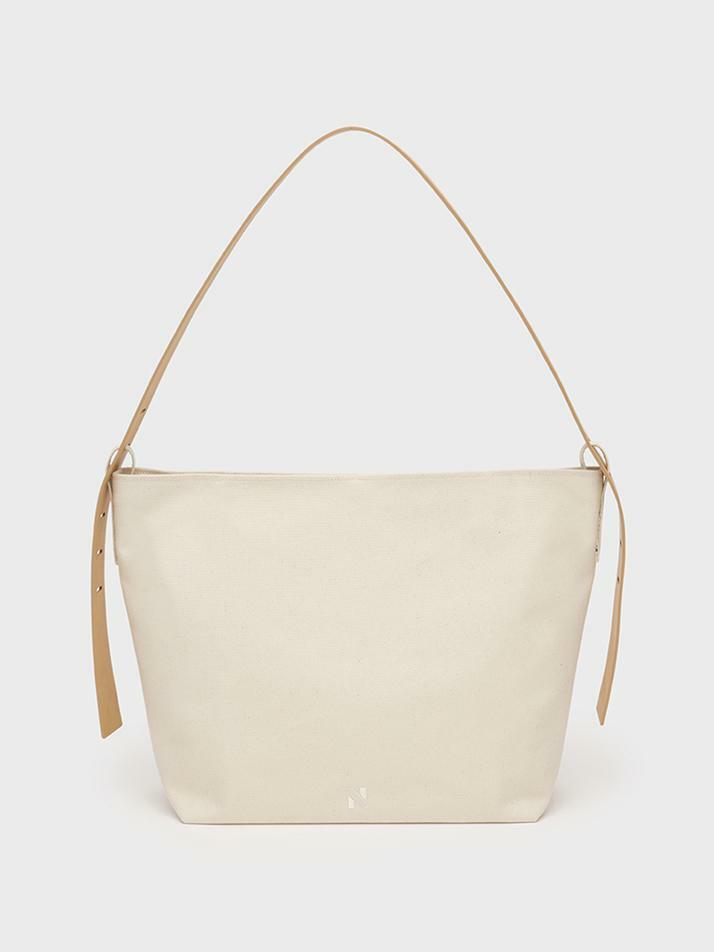 A/P 001 MORETEX WATER FLOW LEATHER STRAP SHOULDER BAG L_ECRU