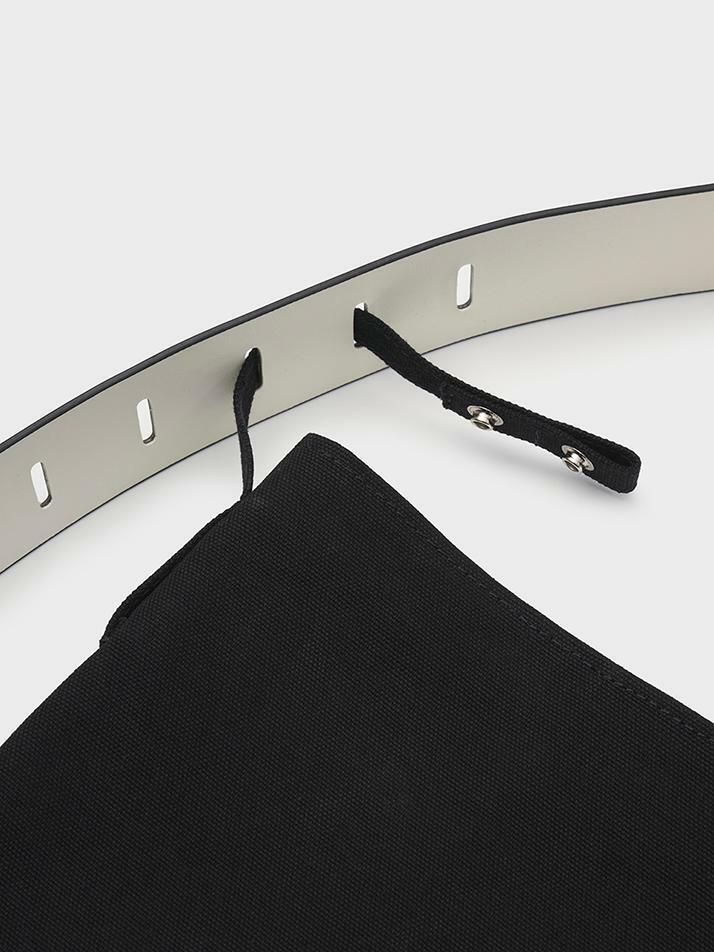 A/P 002 MORETEX WATER FLOW ECO LEATHER STRAP SHOULDER BAG L_BLACK