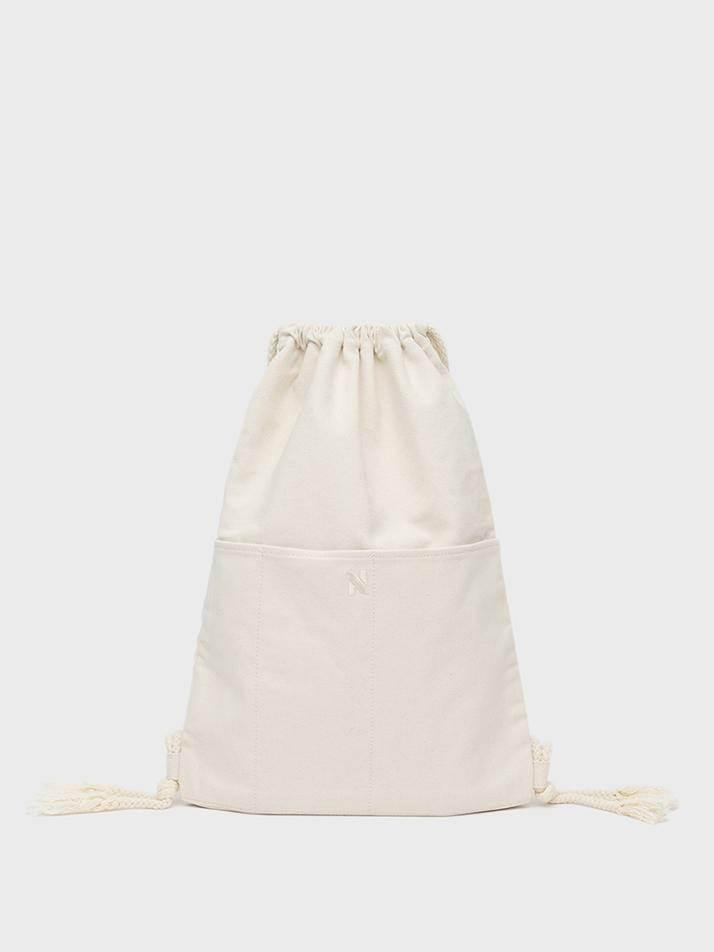 A/P 007 HC AS BORN 2 TASSLE CANVAS GYM BAG M_ECRU