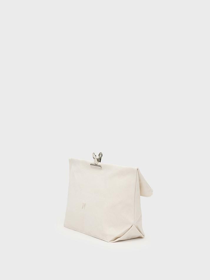 A/P 008 HC AS BORN 2 CANVAS POUCH BAG L_ECRU