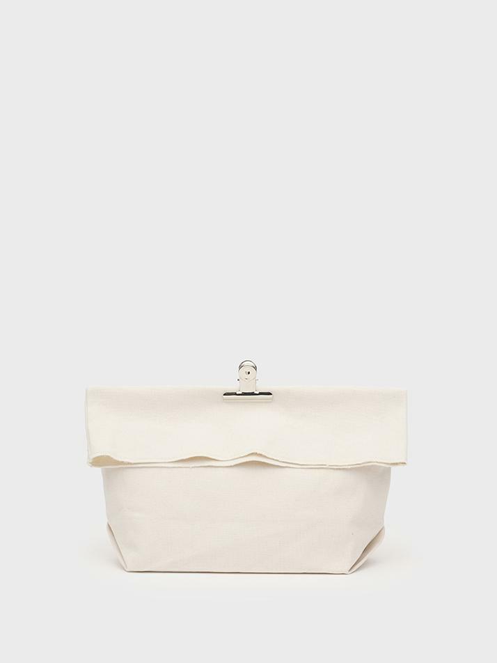 A/P 008 HC AS BORN 2 CANVAS POUCH BAG L_ECRU