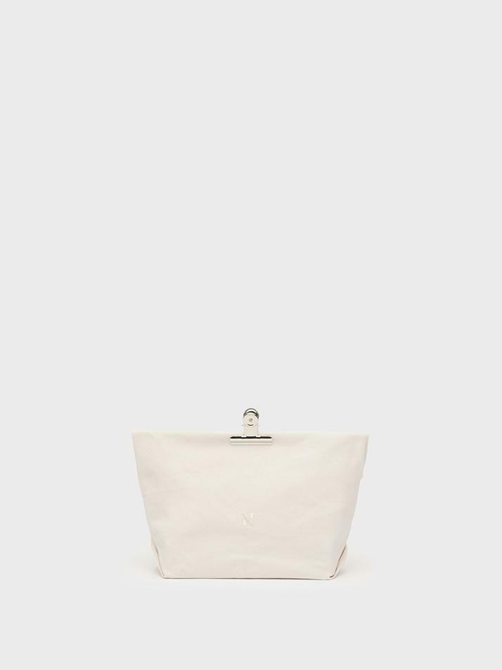 A/P 008 HC AS BORN 2 CANVAS POUCH BAG M_ECRU