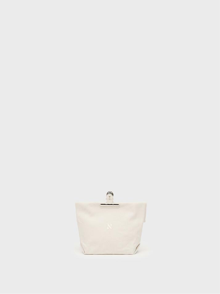 A/P 008 HC AS BORN 2 CANVAS POUCH BAG XS_ECRU