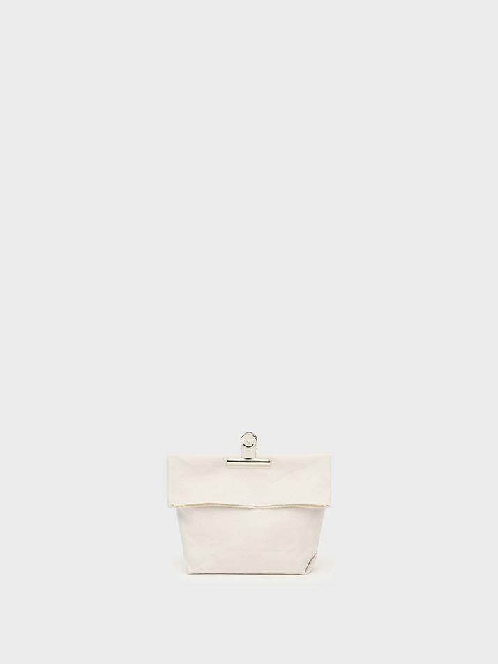 A/P 008 HC AS BORN 2 CANVAS POUCH BAG XS_ECRU