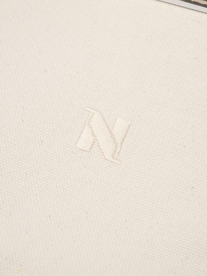 A/P 008 HC AS BORN 2 CANVAS POUCH BAG XS_ECRU